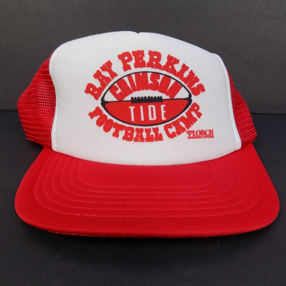 Vintage Ray Perkins Crimson Tide Football Camp Trucker Hat
